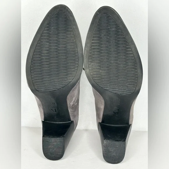 Clark’s Araya Hale Gray Lace Up Shoes Booties Sz 11 - Picture 6 of 8